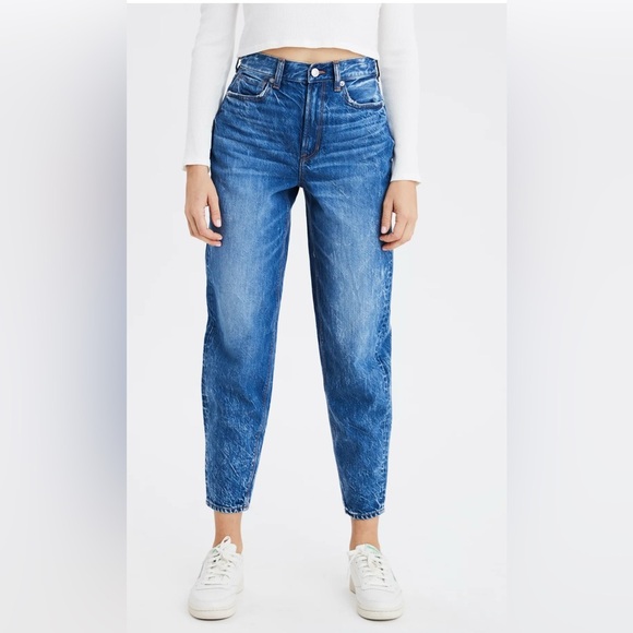 American Eagle Outfitters Blue Boyfriend Jeans Relaxed Fit - Picture 1 of 9